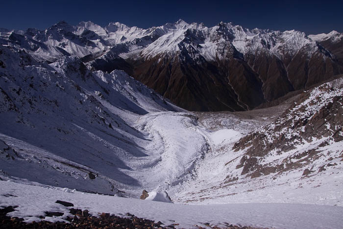 The Baspa valley view from Charang - La