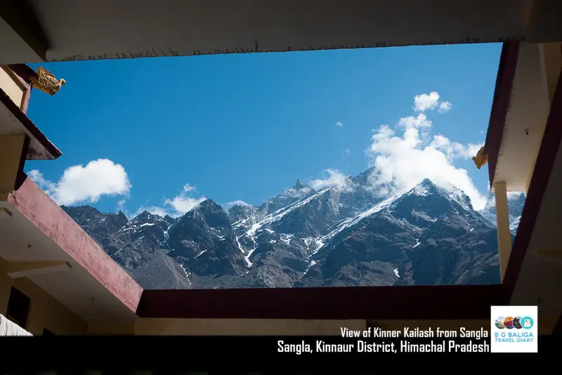 View of Kinner Kailash from Sangla , Baspa valley , Kinnaur