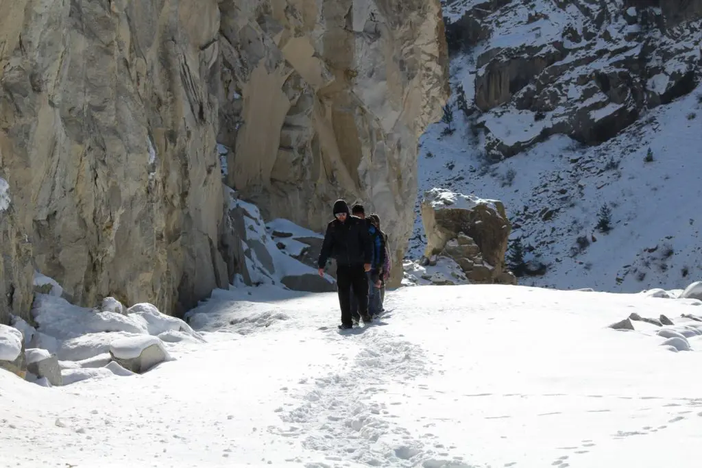 Returning from Charang village of Kinnaur
