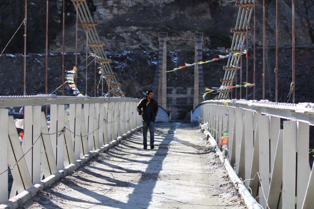 A bridge on Satluj river connecting