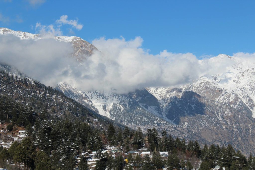 View of Pangi village from Kalpa village of Kinnaur