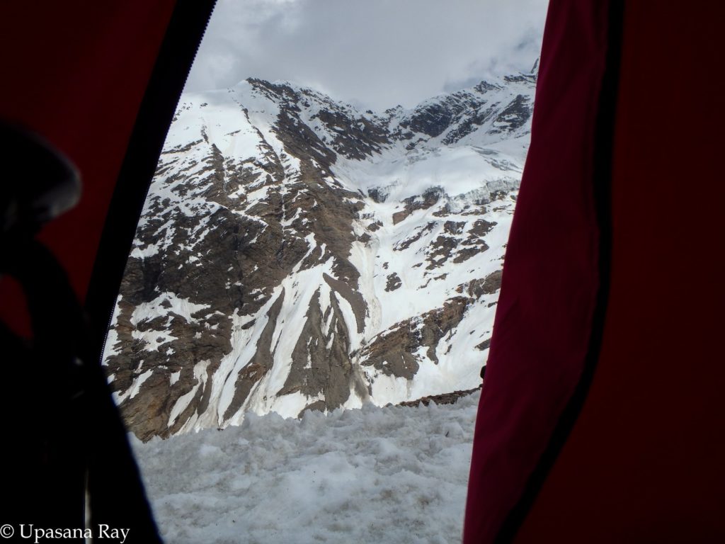 View from Lamkhaga pass base camp