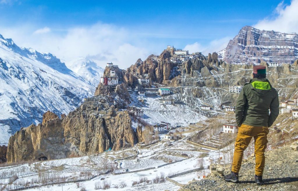 Dhankar Monastery during winter season