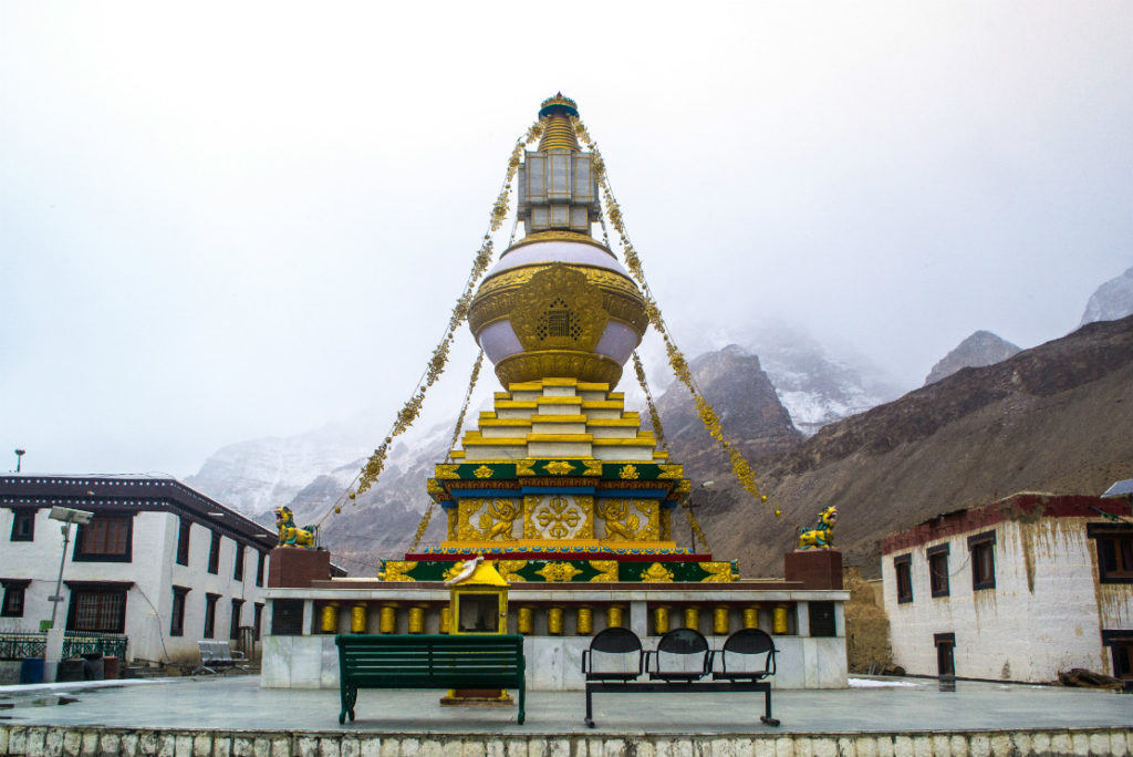 Chorten of Tabo monastery during Winter