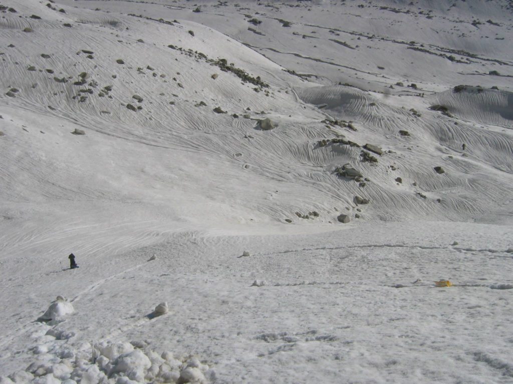 Can you spot the climber near the base?