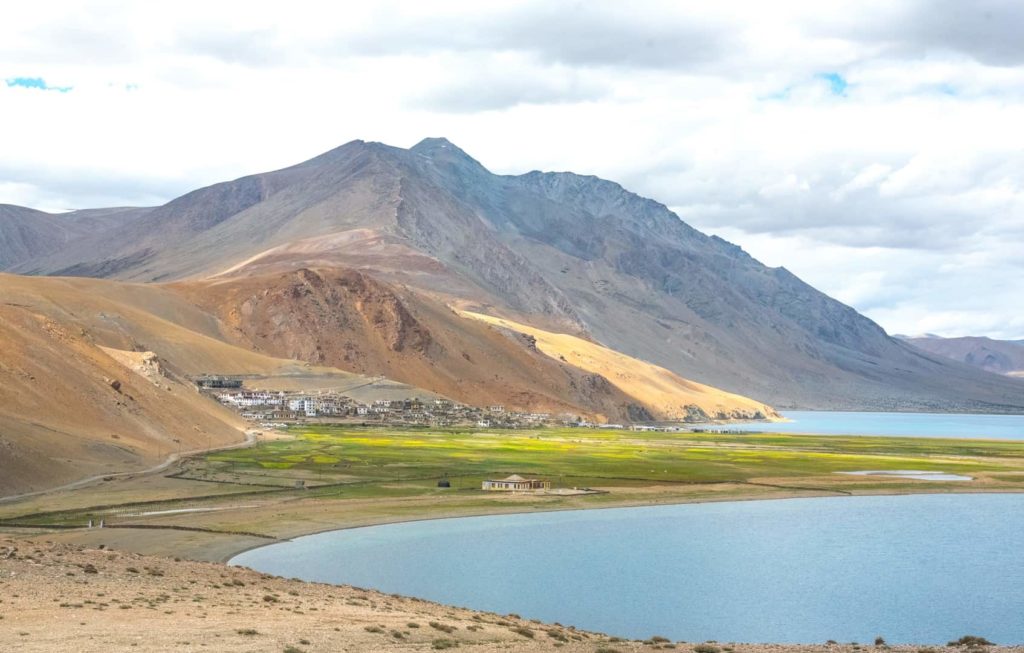 Korzok village on the banks of Tso Moriri Lake