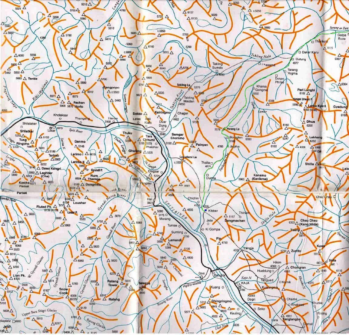 Parang - La trek map | Parang la trek