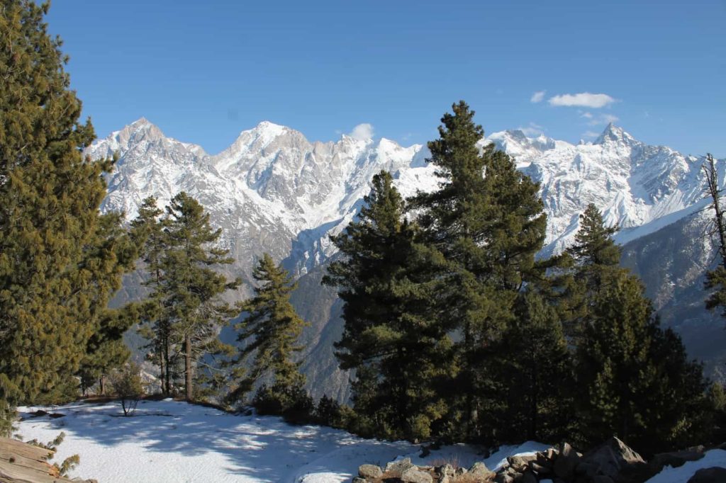 Winter snowscape , en route Chaka medows Kalpa | Winter in Kinnaur