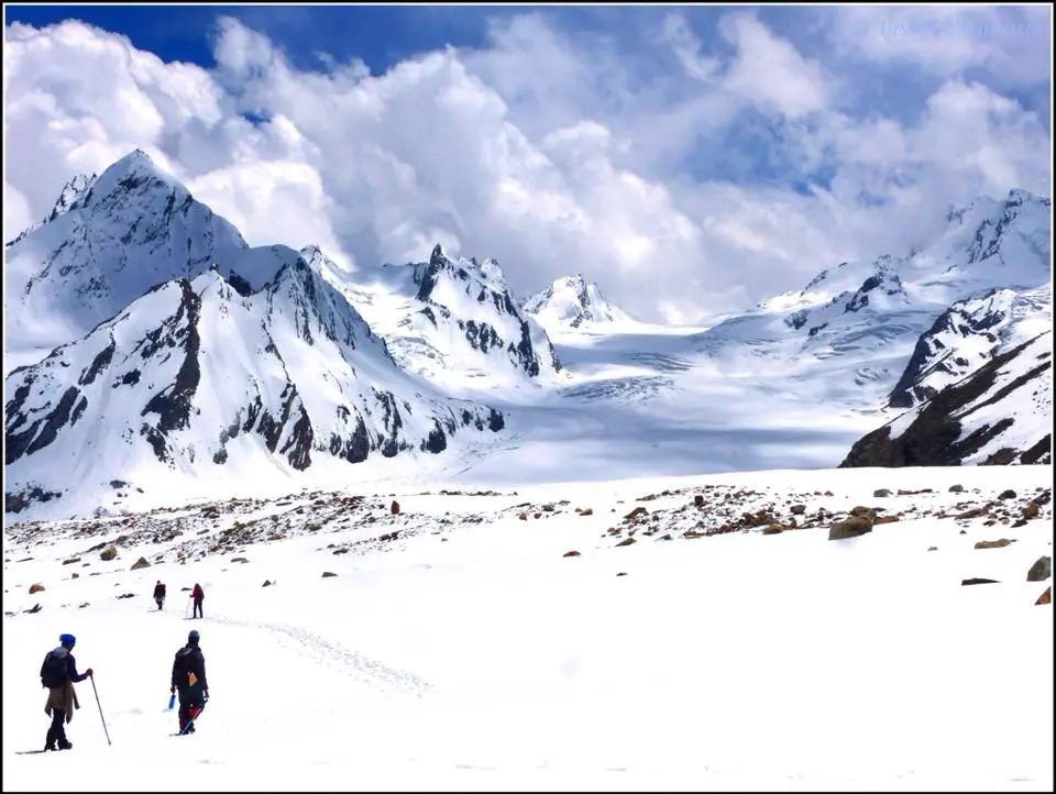 Most beautiful minefield - Khatling glacier Walking on Khatling glacier