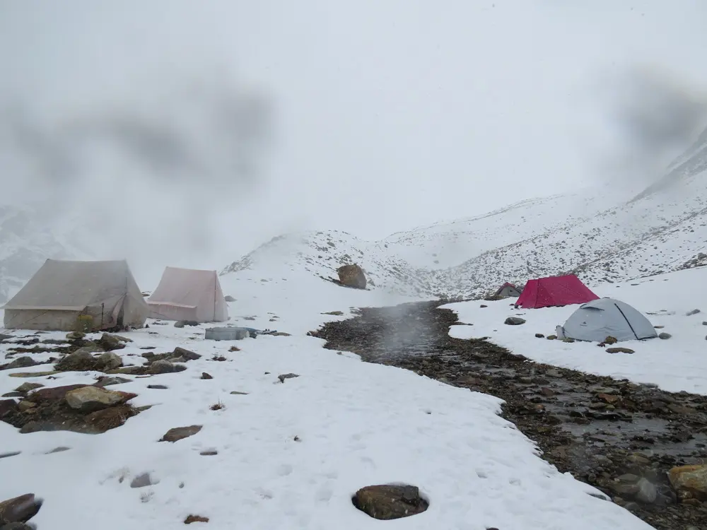 Lamkhaga pass basecamp