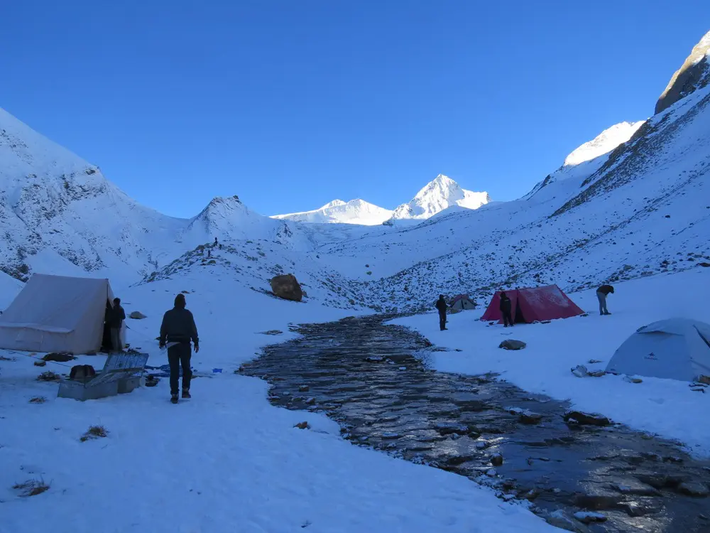 Lamkhaga pass basecamp