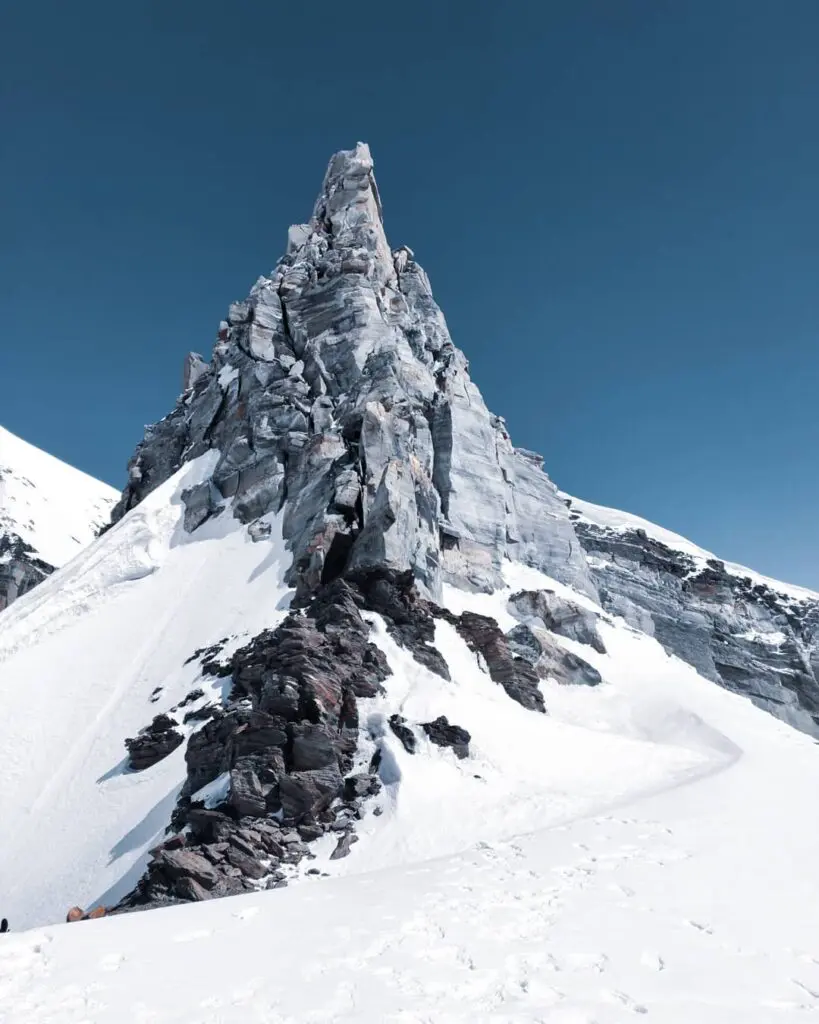 Rabbit's Ear Verticle rock-face at Auden's col