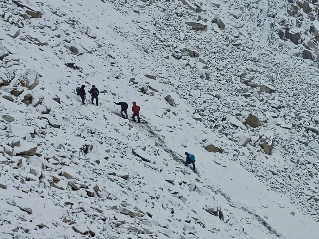 Negotiating the boulder stretch