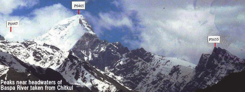 Mountain peaks visible from Chitkul village