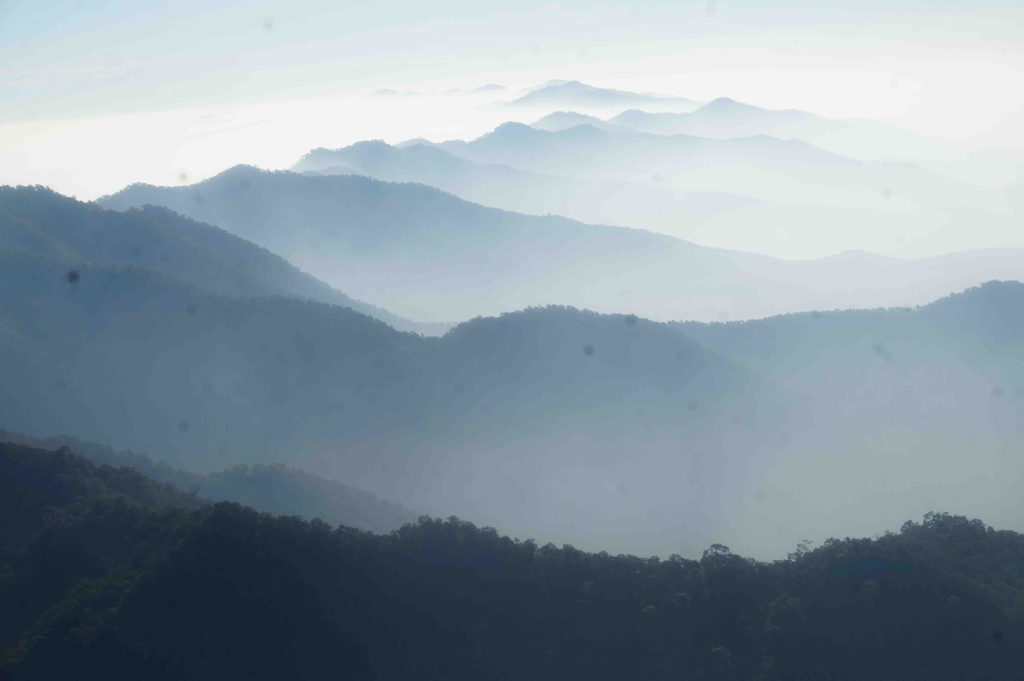 Undulating ranges of the lower Himalayas of Nepal