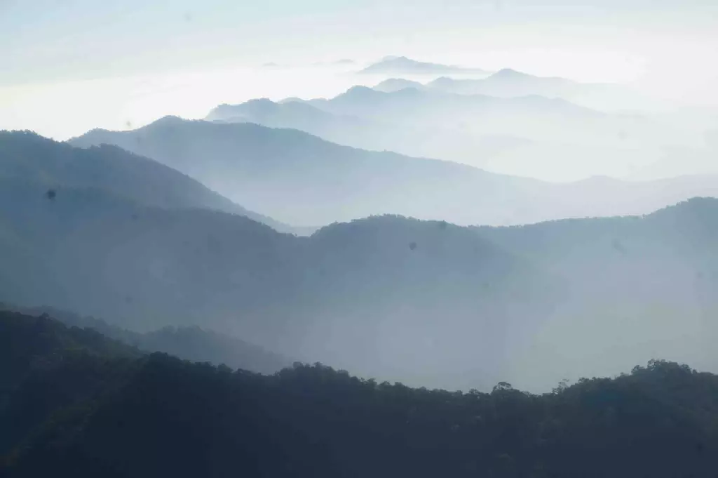 Undulating ranges of the lower Himalayas of Nepal
