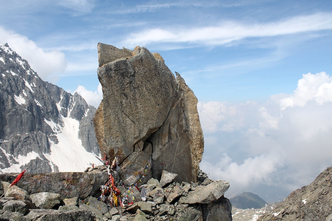 Side face of Kinner Kailash Shivling peak