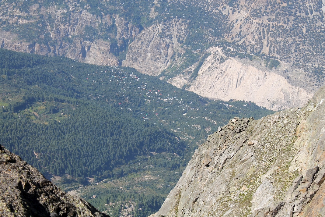 Vantage view of Ribba village from Kinnaur Kailash mountain