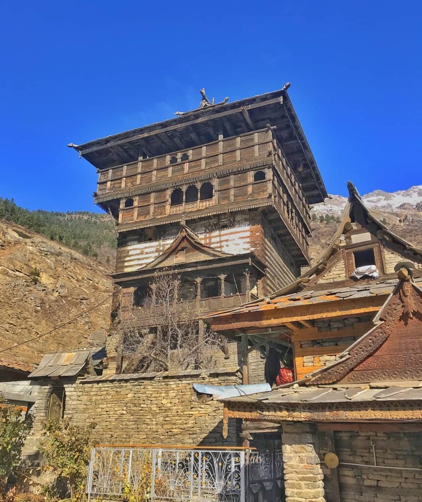 Kamru fort lit by morning sunshine