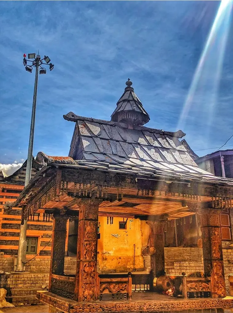 Kamru temple courtyard