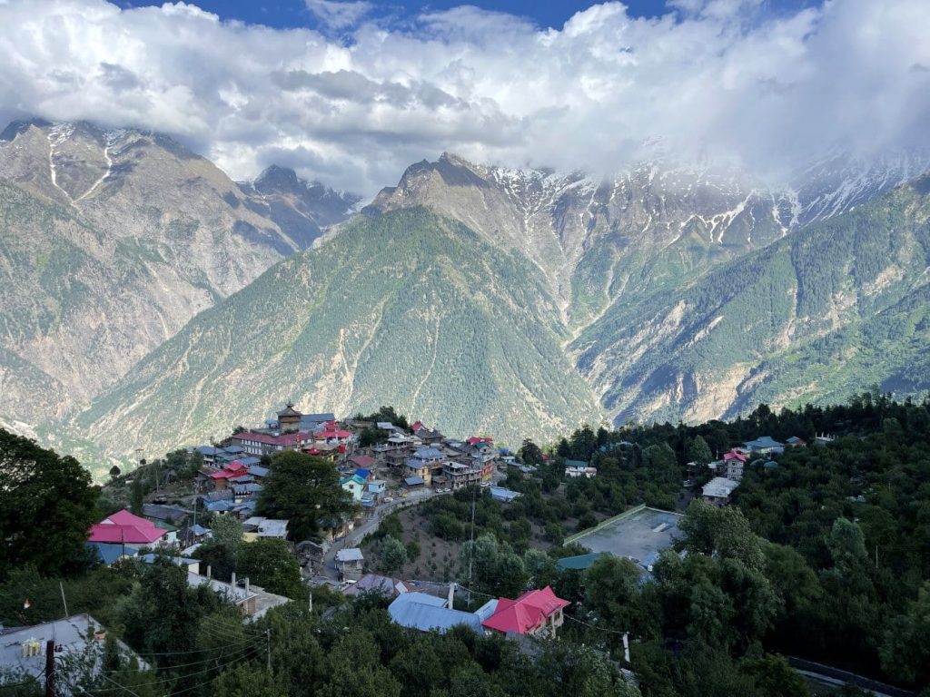 Bird's eye view of Kalpa village of Kinnaur