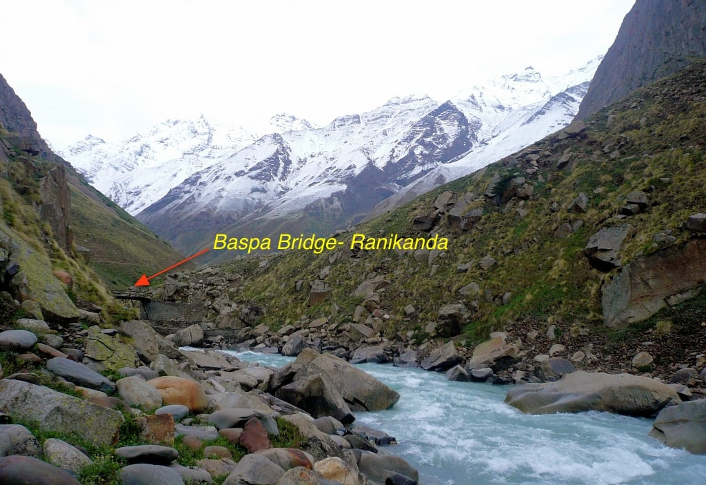 Bridge over Baspa river near Ranikanda meadows