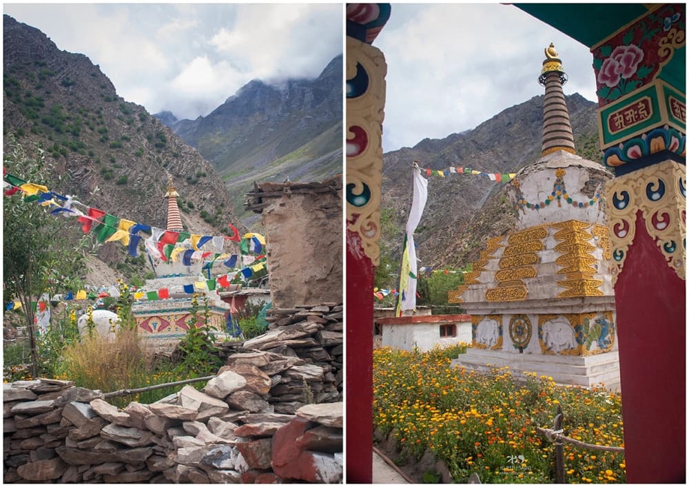 Chorten inside Charang monastery