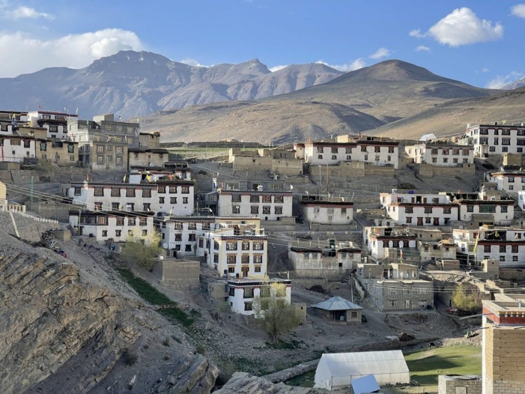 Front view of Kibber village