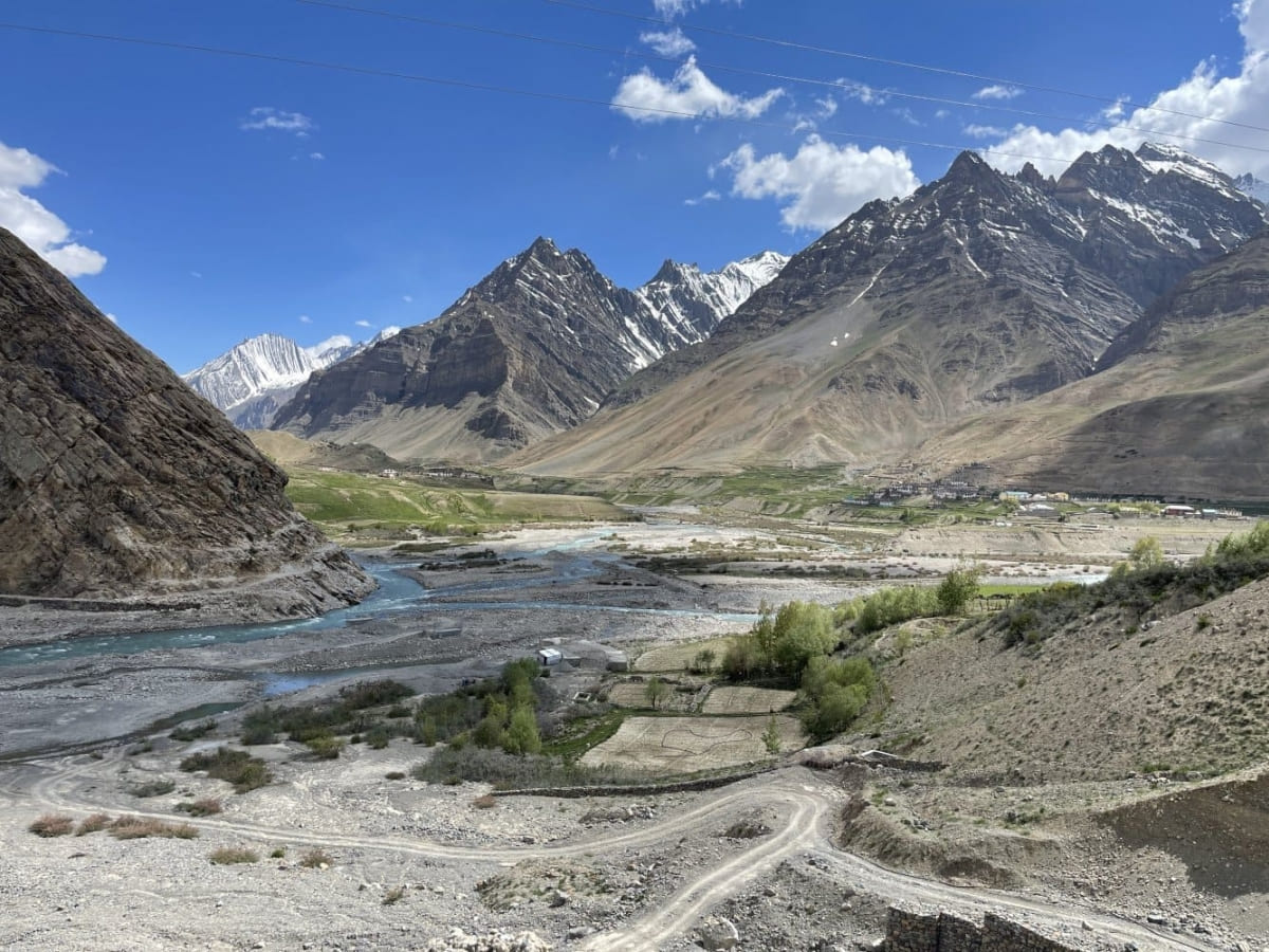 Sagnam village located across the river of Pin valley