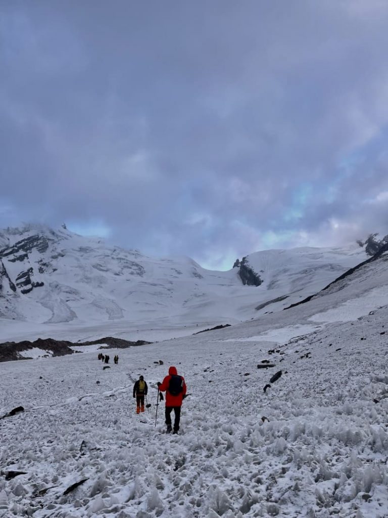Walking towards Auden's Col