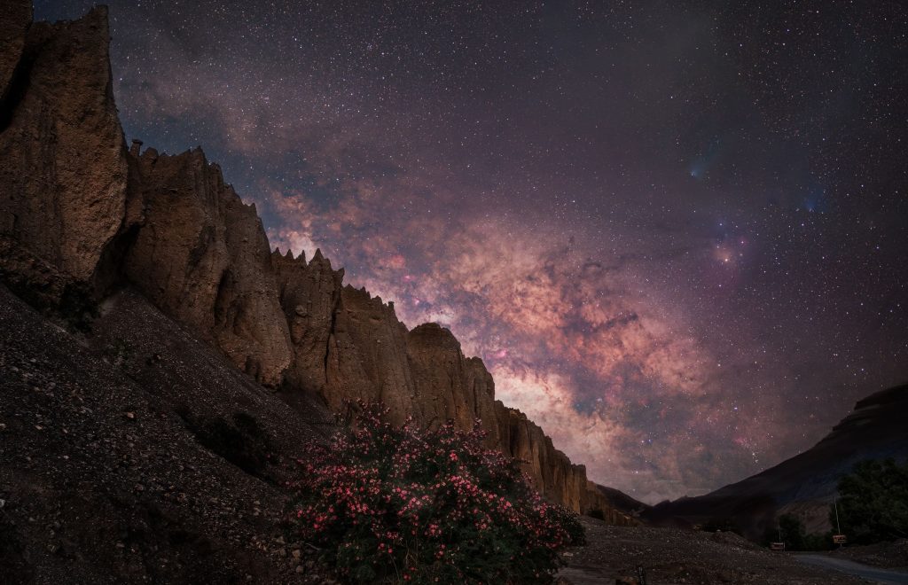 Milky way photography near Shego village of Spiti