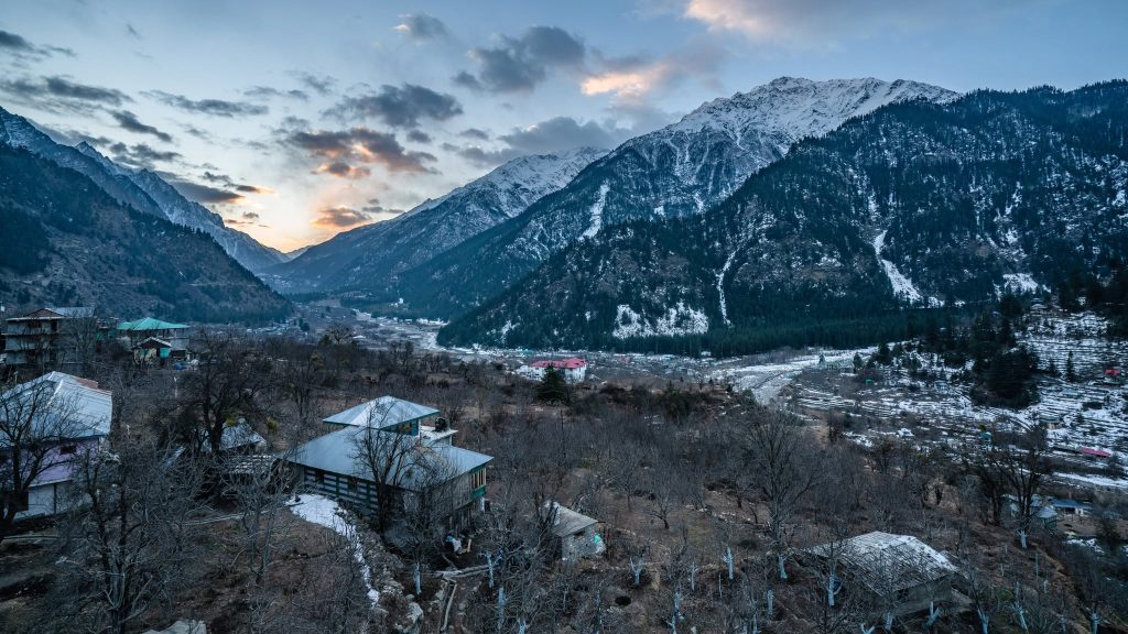 Frigid evening of February month in Sangla
