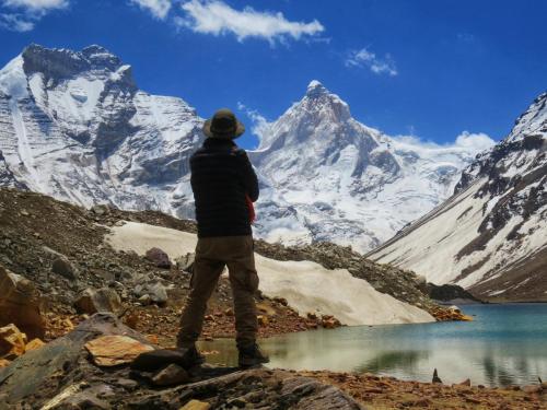 Standing near Kedartal Lake. Thalay Sagar peak in Background.